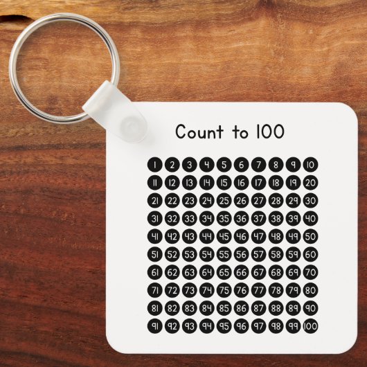 Count to 100 schlüsselanhänger (Vorderseite)