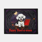 Count Toy Poodle Happy Howl-o-ween Fußmatte (Vorderseite)