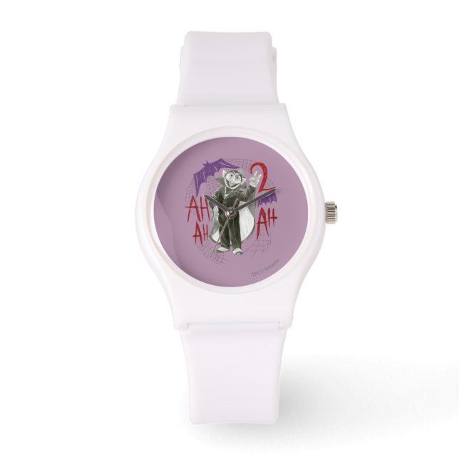 Count von Count B&W Sketch Zeichnend Armbanduhr (Vorderseite)