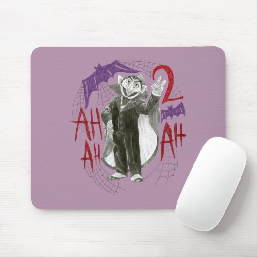 Count von Count B&W Sketch Zeichnend Mousepad (Mit Mouse)