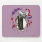 Count von Count B&W Sketch Zeichnend Mousepad (Vorne)