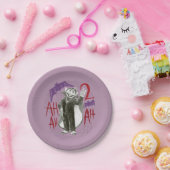 Count von Count B&W Sketch Zeichnend Pappteller (Party)