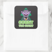Count von Count Classic Style 2 Quadratischer Aufkleber (Tasche)