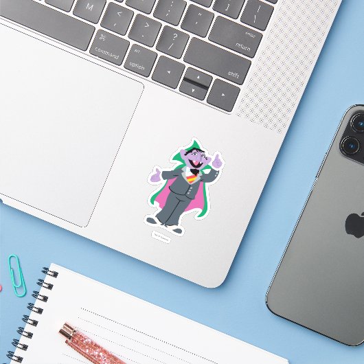 Count von Count Classic Style Aufkleber (Laptop mit iPhone)