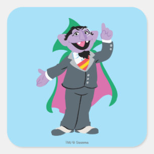 Count von Count Classic Style Quadratischer Aufkleber