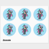 Count von Count Classic Style Runder Aufkleber (Blatt)