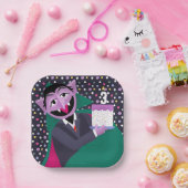 Count Von Count Confetti Birthday Pappteller (Party)