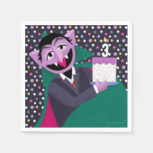 Count Von Count Confetti Birthday Serviette (Vorderseite)