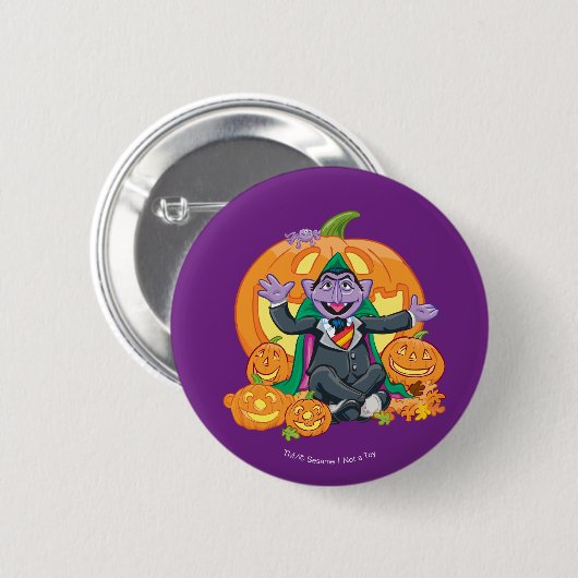 Count von Count | Halloween Pumpkins Button (Vorne & Hinten)