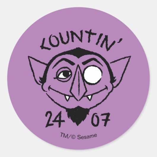 Count von Count Skate Logo - Countin' 24/7 Runder Aufkleber (Vorderseite)