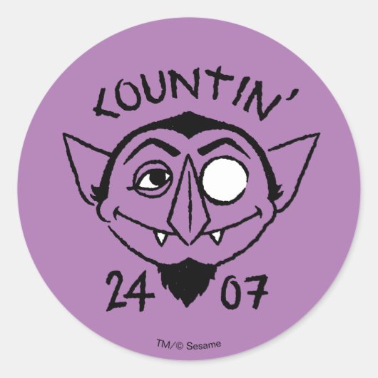 Count von Count Skate Logo - Countin' 24/7 Runder Aufkleber (Vorderseite)