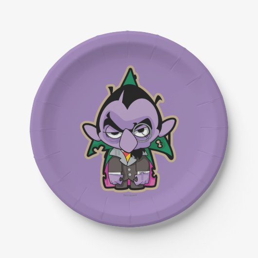 Count von Count Zombie Pappteller (Vorderseite)