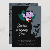 Count von Count's Batty Birthday Bash Einladung (Vorne/Hinten)