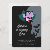 Count von Count's Batty Birthday Bash Einladung (Vorderseite)