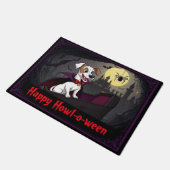 Count Whippet Frohes Howl-o-ween Fußmatte (Schrägansicht)