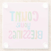 Count your Blessings Glasuntersetzer (Rückseite)