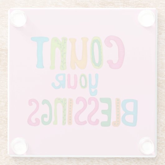 Count your Blessings Glasuntersetzer (Rückseite)