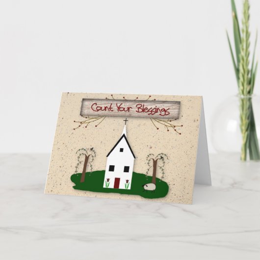 Count Your Blessings Note Card Karte (Vorderseite)