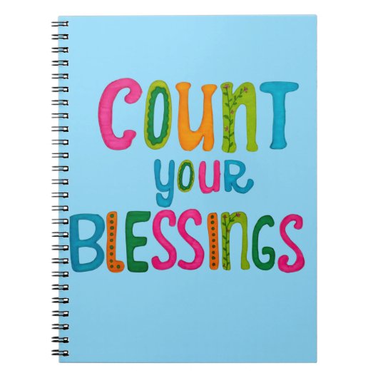 Count your Blessings Notizblock (Vorderseite)