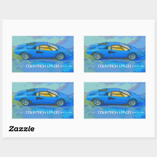 COUNTACH RECHTECKIGER AUFKLEBER (Blatt)