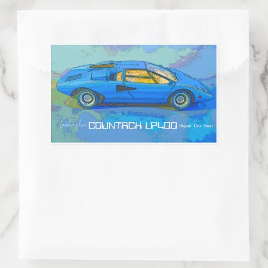 COUNTACH RECHTECKIGER AUFKLEBER (Tasche)