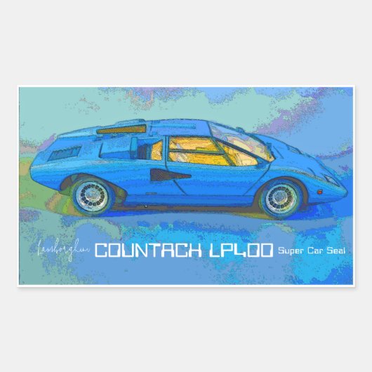COUNTACH RECHTECKIGER AUFKLEBER (Vorderseite)