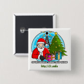 Countdown2.Christmas quadratischer Radioknopf Button (Vorne & Hinten)