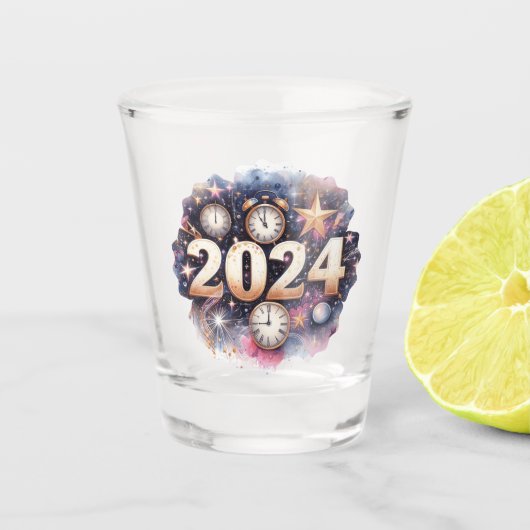 Countdown 2024 schnapsglas (Vorderseite)