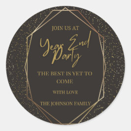 Countdown bis 2025: Feiern Sie das neue Jahr! Runder Aufkleber