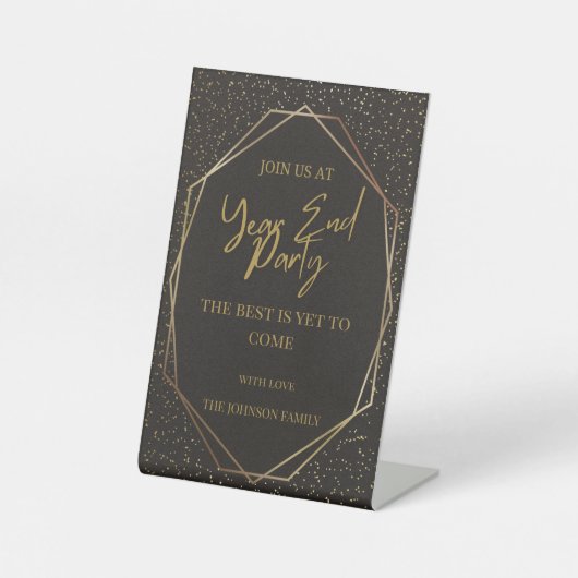 Countdown bis 2025: Feiern Sie das neue Jahr! Sockelschild (Vorderseite)