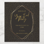 Countdown bis 2025: Feiern Sie das neue Jahr! Weinetikett (Einzelnes Label)