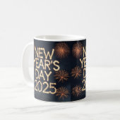Countdown bis 2025: Stilvolle Neujahrsgeschenke un Kaffeetasse (Vorderseite Links)