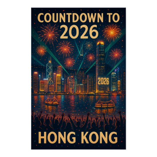 Countdown bis 2026 in Hongkong Poster (Vorderseite)