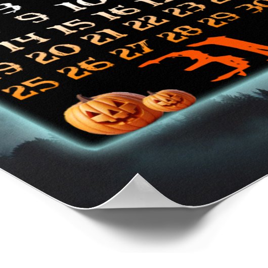 Countdown bis Halloween Poster (Ecke)