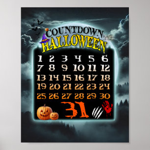 Countdown bis Halloween Poster