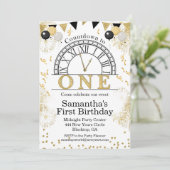 Countdown bis ONE Birthday Einladung (Stehend Vorderseite)