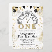 Countdown bis ONE Birthday Einladung (Vorne/Hinten)