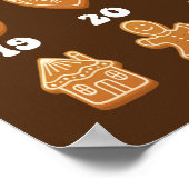 Countdown bis Weihnachts Adventskalender Gingerbre Poster (Ecke)