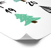 Countdown bis Weihnachts Adventskalender niedliche Poster (Ecke)