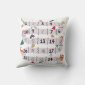 Countdown bis Weihnachts-Adventskalender Throw Pil Kissen (Rückseite)