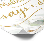 Countdown-Blätter für Eukalyptus-Grüne Poster (Ecke)