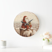 Countdown des Weihnachtsmannes - Weihnachtsmann Große Wanduhr (Zuhause)