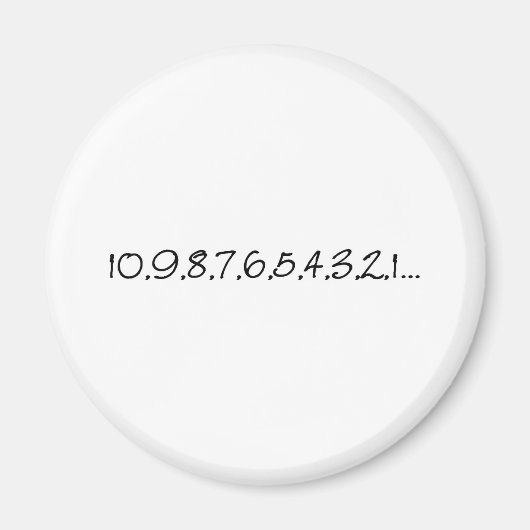 Countdown für das neue Jahr Magnet (Vorne)