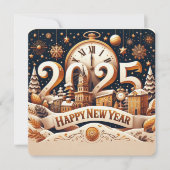 Countdown für die Goldene Stadt Feiertagskarte (Vorderseite)