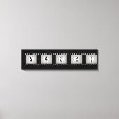 Countdown für Filmstreifen Leinwanddruck (Vorderseite)