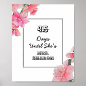 Countdown für Hochzeitstag Poster (Vorne)