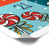 Countdown für Weihnachts-Adventskalender-Poster Poster (Ecke)