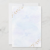 Countdown hat Blue Gold Space Baby Dusche gestarte Einladung (Rückseite)