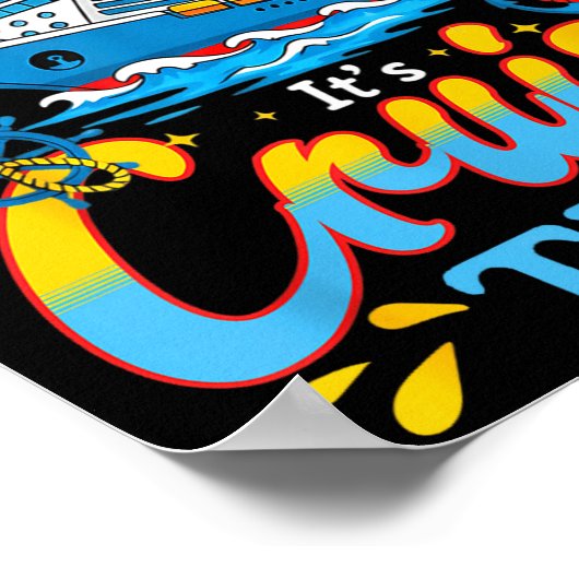 Countdown Is Over It's Cruise Time Men Women Coupl Poster (Ecke)