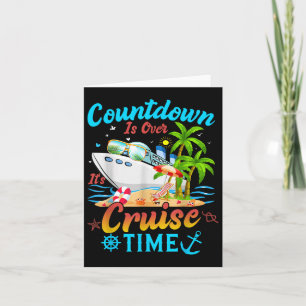Countdown ist über seine Cruise Time Men Women Cru Karte